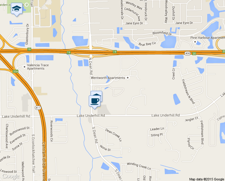 map of restaurants, bars, coffee shops, grocery stores, and more near in Alafaya