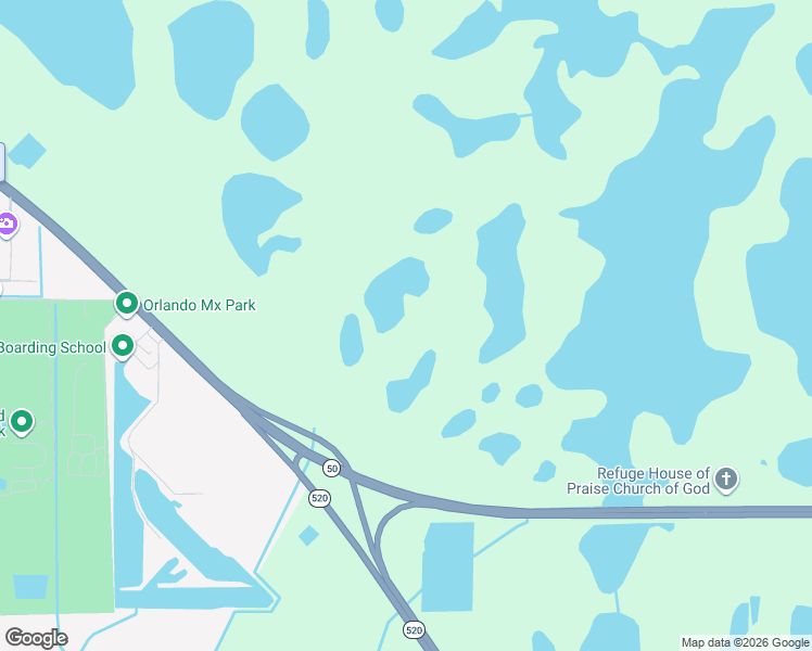 map of restaurants, bars, coffee shops, grocery stores, and more near East Colonial Drive in Christmas