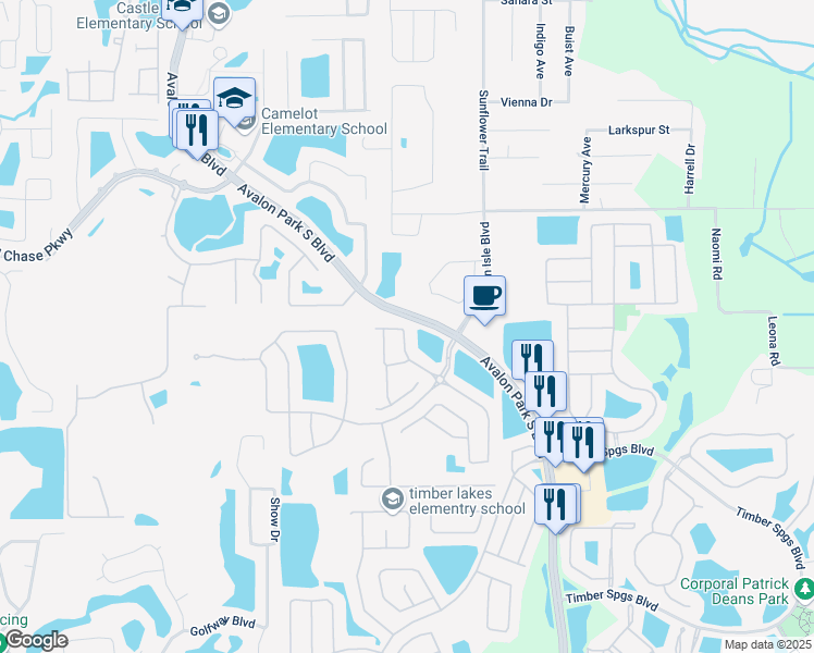 map of restaurants, bars, coffee shops, grocery stores, and more near 903 Enclair Street in Orlando