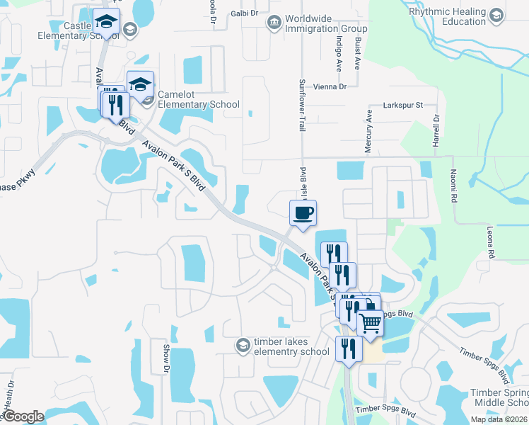 map of restaurants, bars, coffee shops, grocery stores, and more near 903 Enclair Street in Orlando