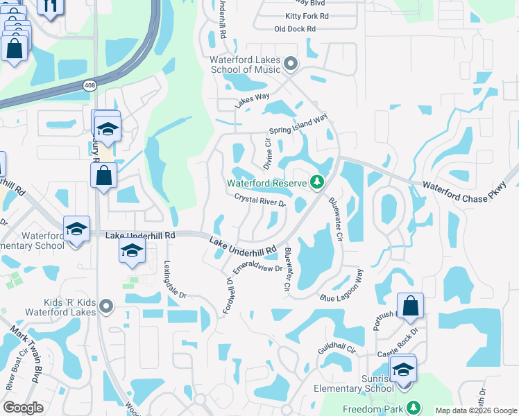 map of restaurants, bars, coffee shops, grocery stores, and more near 630 Riomar Avenue in Orlando
