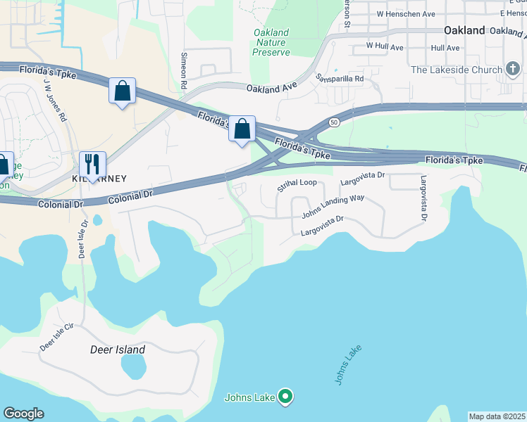 map of restaurants, bars, coffee shops, grocery stores, and more near 731 Johns Landing Way in Oakland