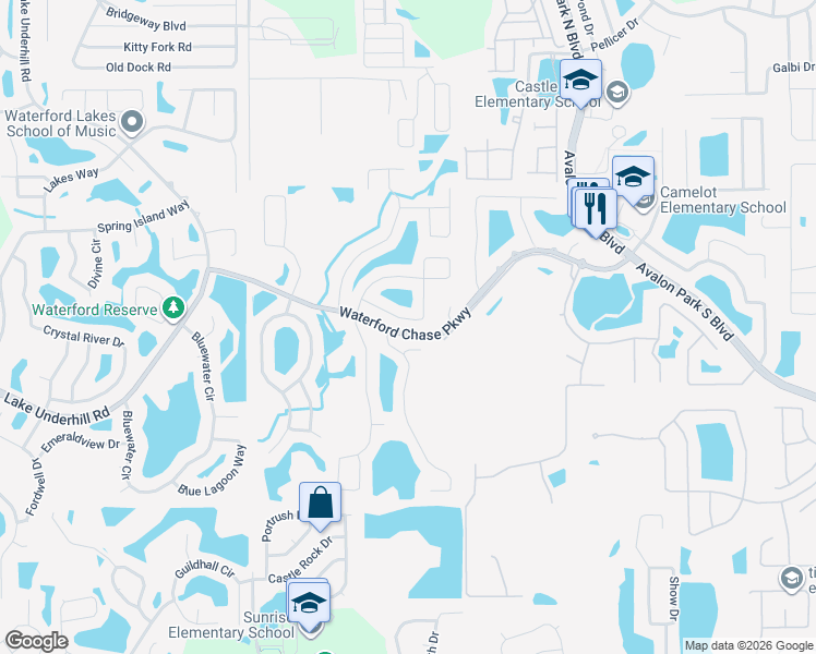 map of restaurants, bars, coffee shops, grocery stores, and more near 628 Hardwood Circle in Orlando