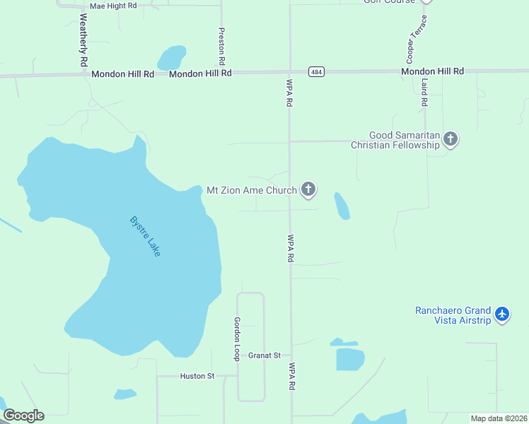 map of restaurants, bars, coffee shops, grocery stores, and more near 25275 La Ruth Road in Brooksville