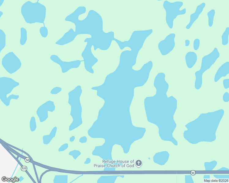 map of restaurants, bars, coffee shops, grocery stores, and more near 20645 Florida 50 in Christmas