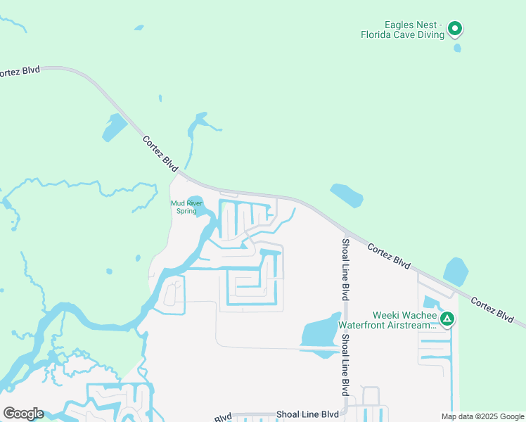 map of restaurants, bars, coffee shops, grocery stores, and more near 8183 Anchor Point Drive in Weeki Wachee