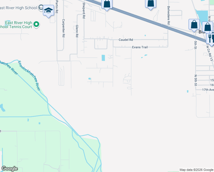 map of restaurants, bars, coffee shops, grocery stores, and more near 17488 Wilson Road in Orlando