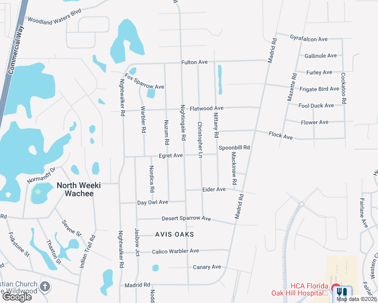 map of restaurants, bars, coffee shops, grocery stores, and more near 8207 Christopher Lane in Spring Hill