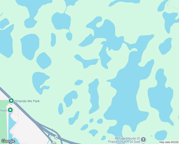 map of restaurants, bars, coffee shops, grocery stores, and more near 20219 Florida 50 in Christmas