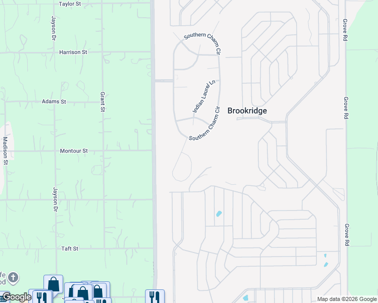 map of restaurants, bars, coffee shops, grocery stores, and more near 8229 Silverbell Loop in Brooksville