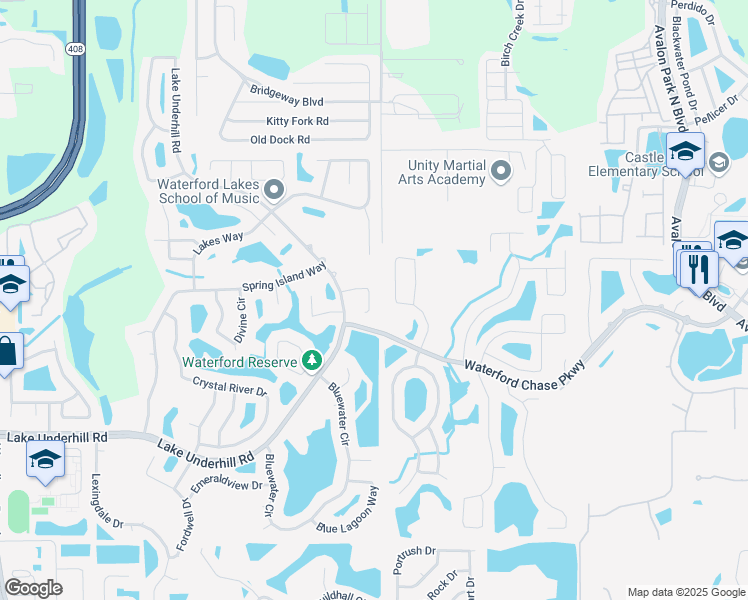 map of restaurants, bars, coffee shops, grocery stores, and more near 933 Rosinia Court in Orlando