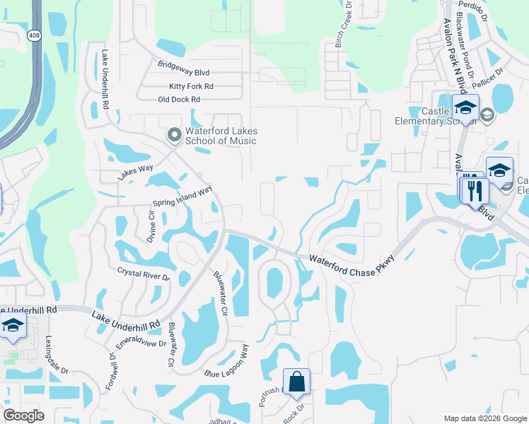 map of restaurants, bars, coffee shops, grocery stores, and more near 841 Magnolia Creek Circle in Orlando