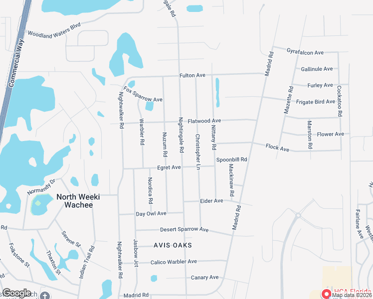map of restaurants, bars, coffee shops, grocery stores, and more near 8279 Christopher Lane in Spring Hill
