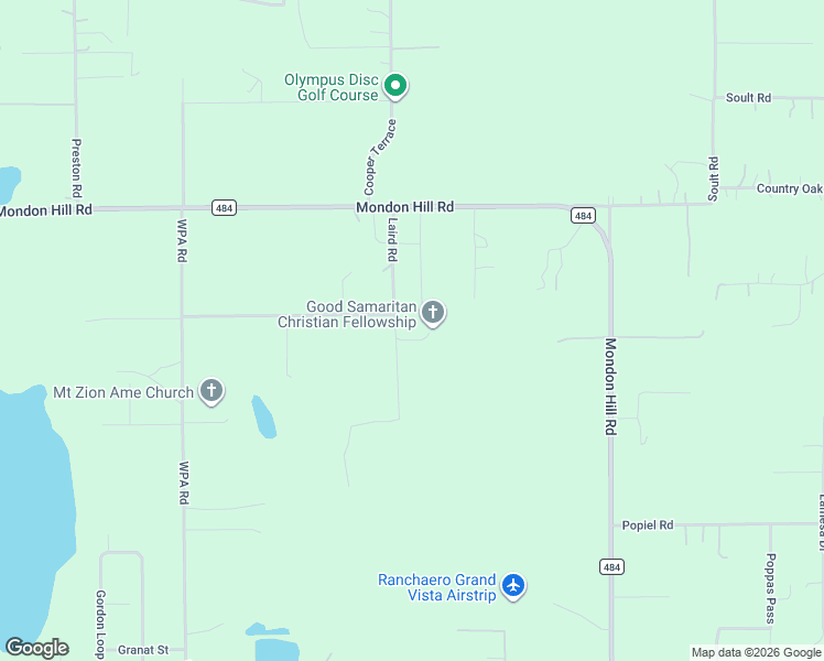 map of restaurants, bars, coffee shops, grocery stores, and more near 8260 Laird Road in Brooksville