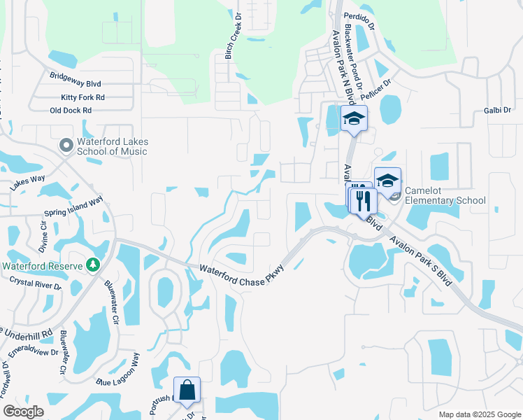 map of restaurants, bars, coffee shops, grocery stores, and more near 815 Lilac Trace Lane in Orlando