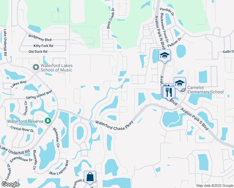 map of restaurants, bars, coffee shops, grocery stores, and more near 815 Lilac Trace Lane in Orlando
