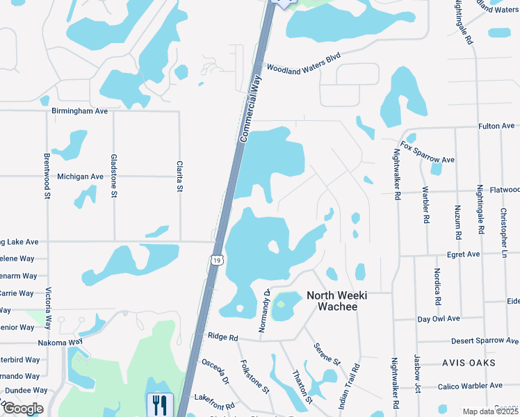 map of restaurants, bars, coffee shops, grocery stores, and more near 10051 David Drive in Spring Hill