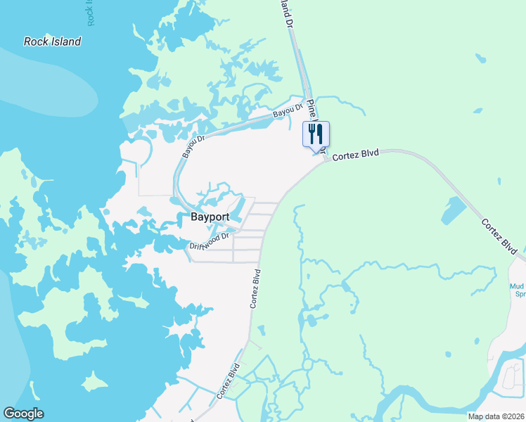 map of restaurants, bars, coffee shops, grocery stores, and more near 4516 Floreana Avenue in Spring Hill