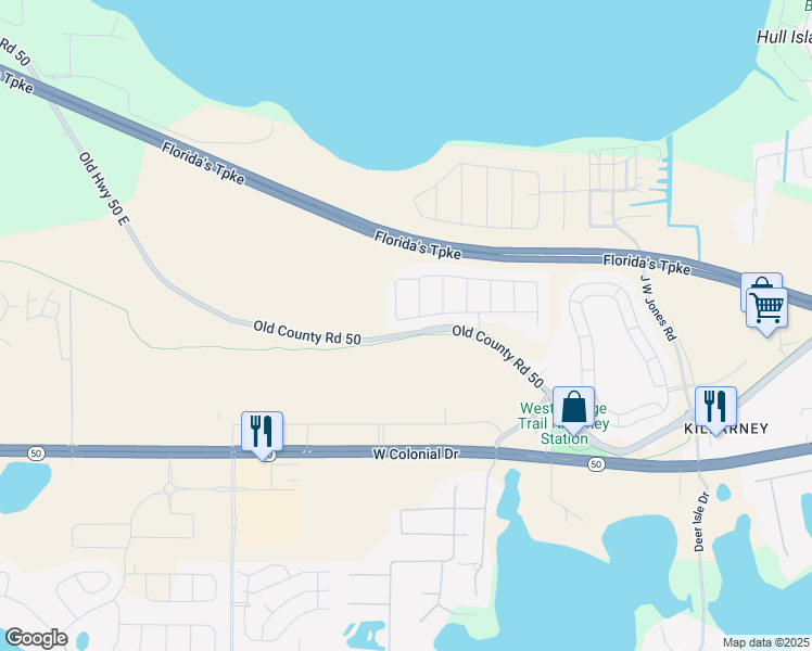 map of restaurants, bars, coffee shops, grocery stores, and more near 17981 Gourd Neck Loop in Winter Garden
