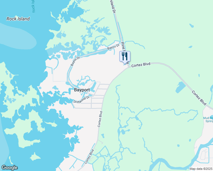 map of restaurants, bars, coffee shops, grocery stores, and more near 4516 Floreana Avenue in Spring Hill