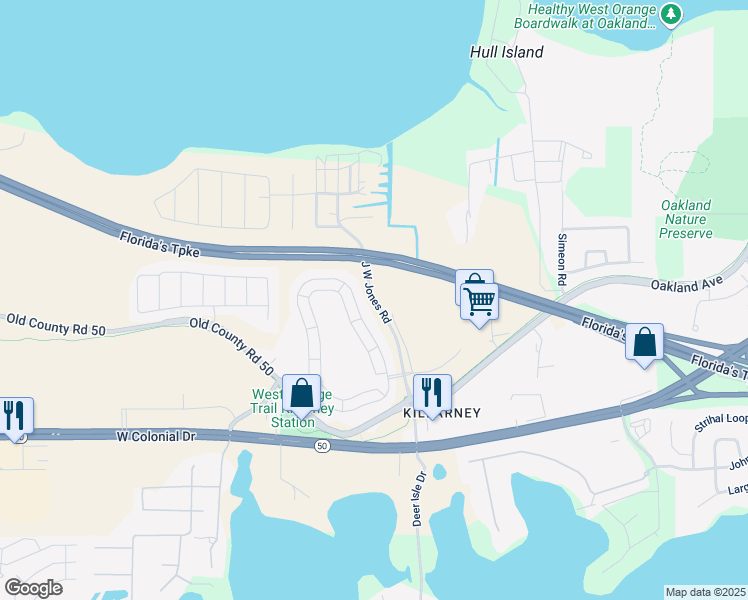 map of restaurants, bars, coffee shops, grocery stores, and more near 2285 Standing Rock Circle in Oakland