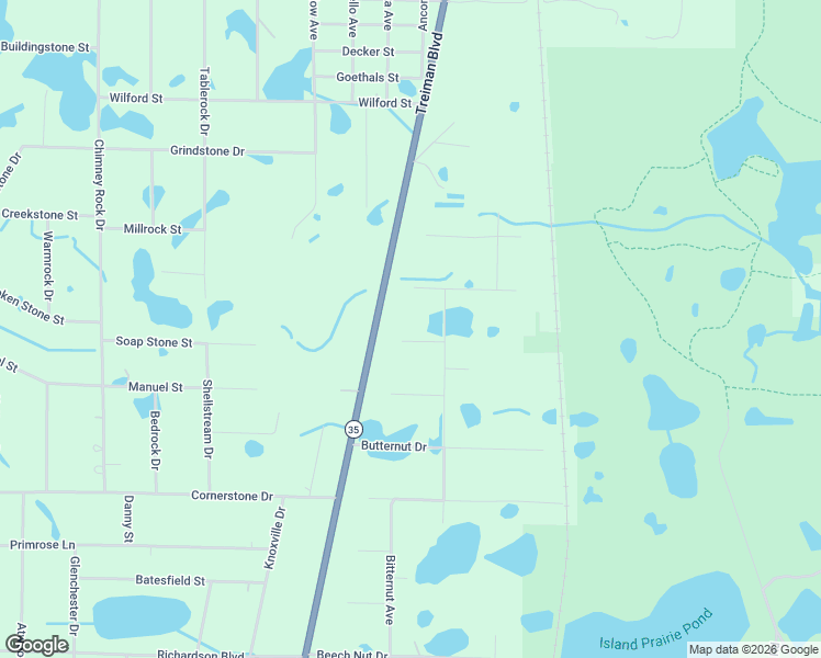 map of restaurants, bars, coffee shops, grocery stores, and more near 8298 Treiman Boulevard in Webster