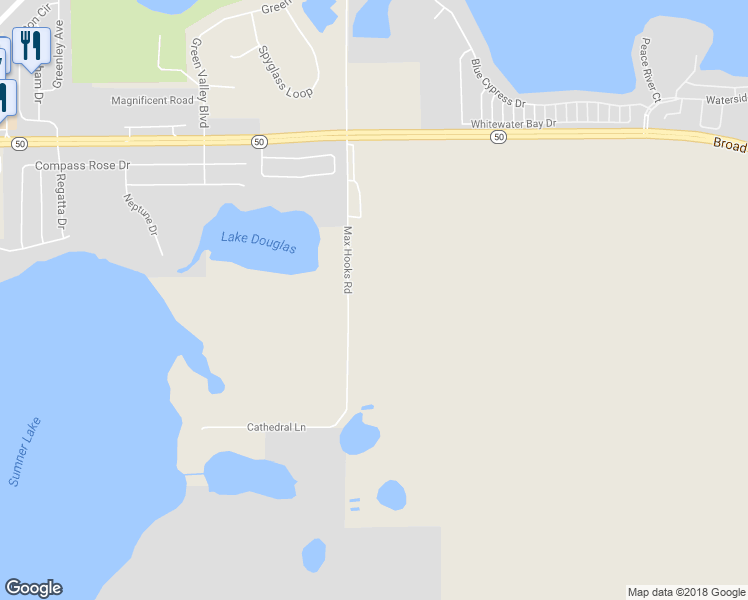 map of restaurants, bars, coffee shops, grocery stores, and more near 14034 Max Hooks Road in Clermont