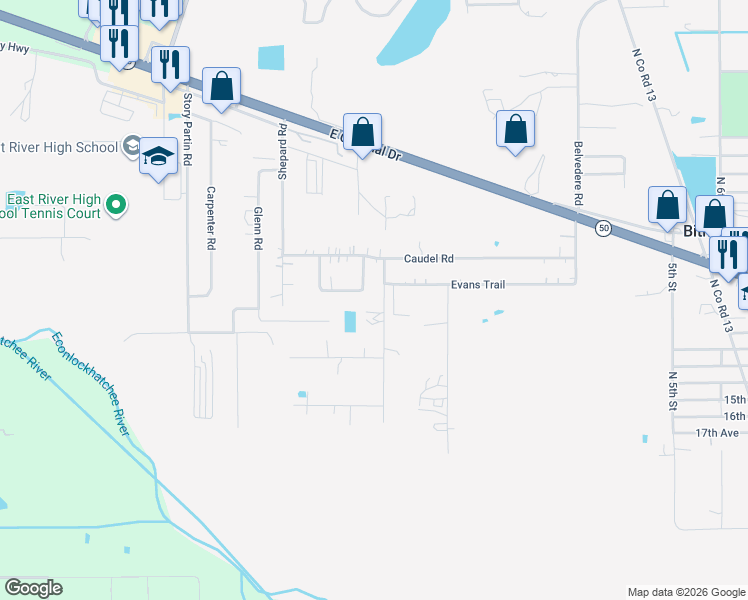 map of restaurants, bars, coffee shops, grocery stores, and more near 330 Holiday Acres Drive in Orlando