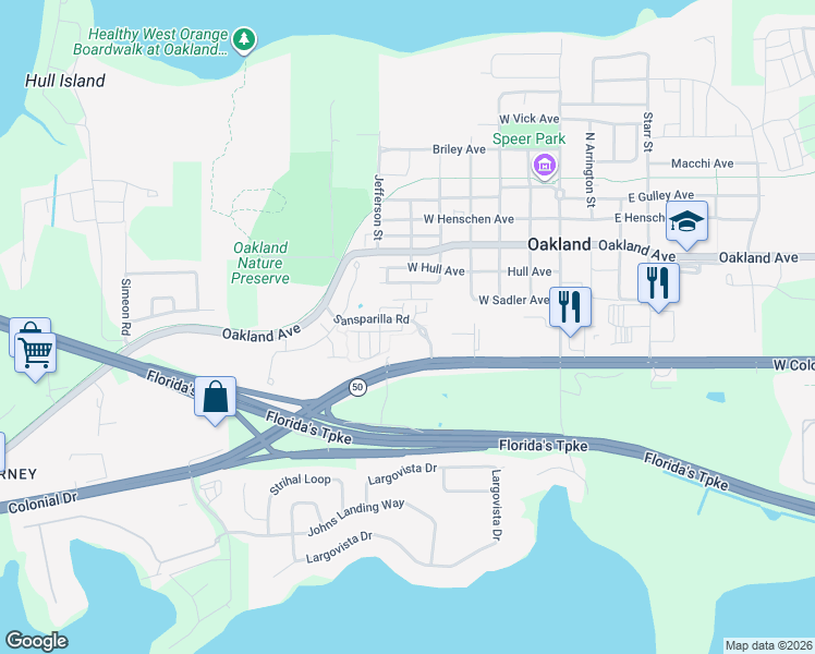 map of restaurants, bars, coffee shops, grocery stores, and more near 1404 Planted Pine Street in Oakland