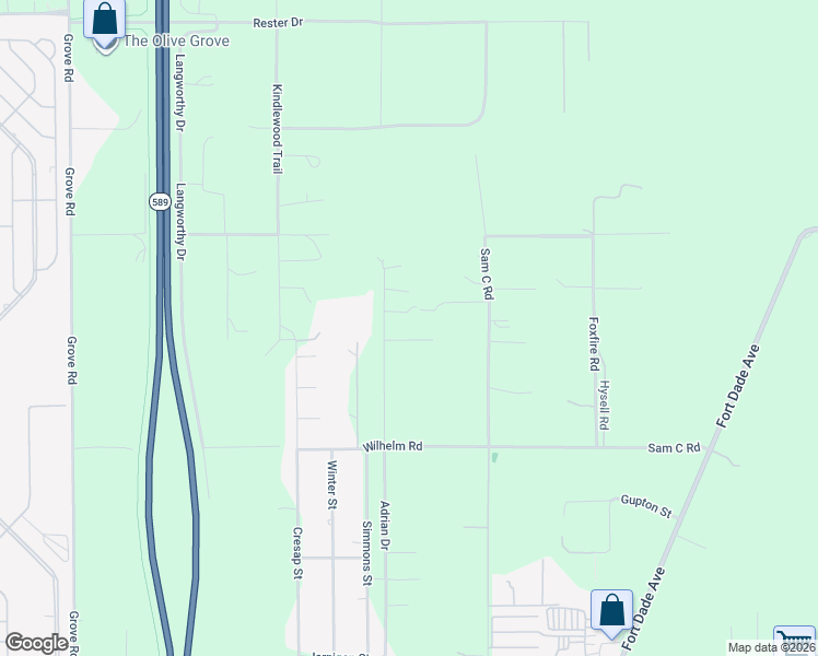 map of restaurants, bars, coffee shops, grocery stores, and more near 8362 Adrian Drive in Brooksville