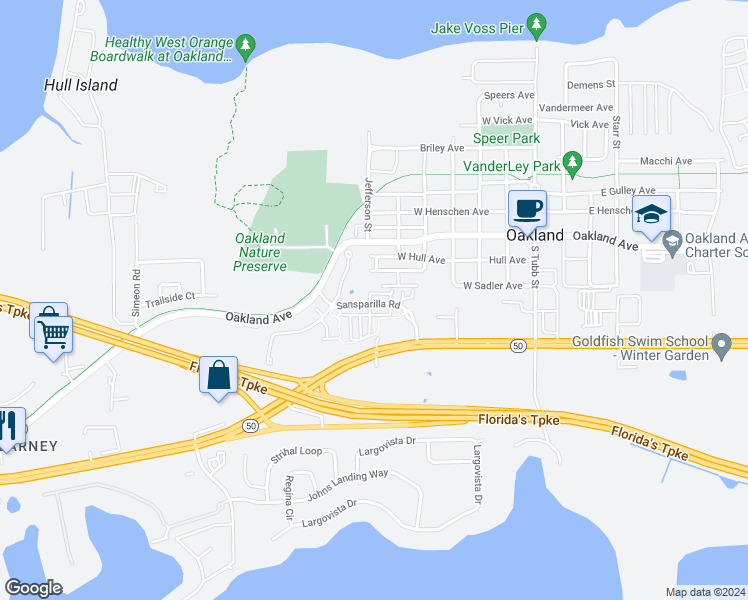 map of restaurants, bars, coffee shops, grocery stores, and more near 1303 Planted Pine Street in Oakland