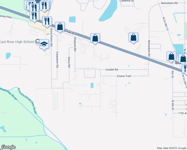 map of restaurants, bars, coffee shops, grocery stores, and more near 349 Alison Daphne Circle in Orlando