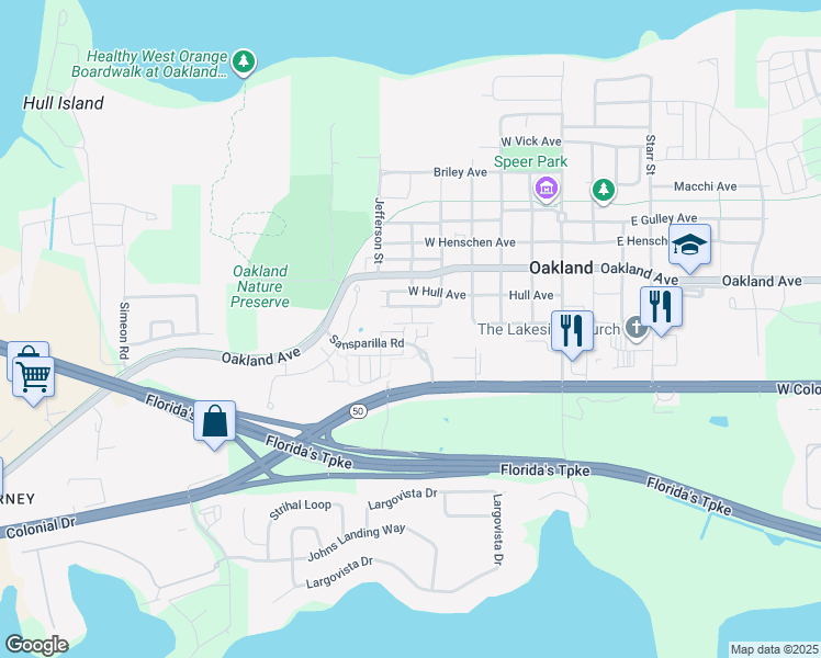 map of restaurants, bars, coffee shops, grocery stores, and more near 1404 Planted Pine Street in Oakland