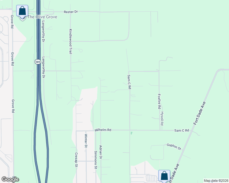 map of restaurants, bars, coffee shops, grocery stores, and more near 8362 Adrian Drive in Brooksville