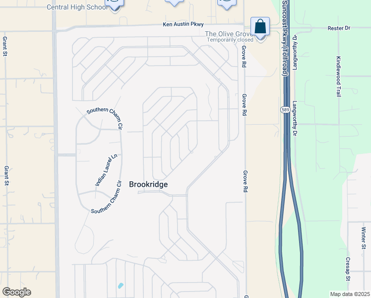 map of restaurants, bars, coffee shops, grocery stores, and more near 8429 Mohican Avenue in Brooksville