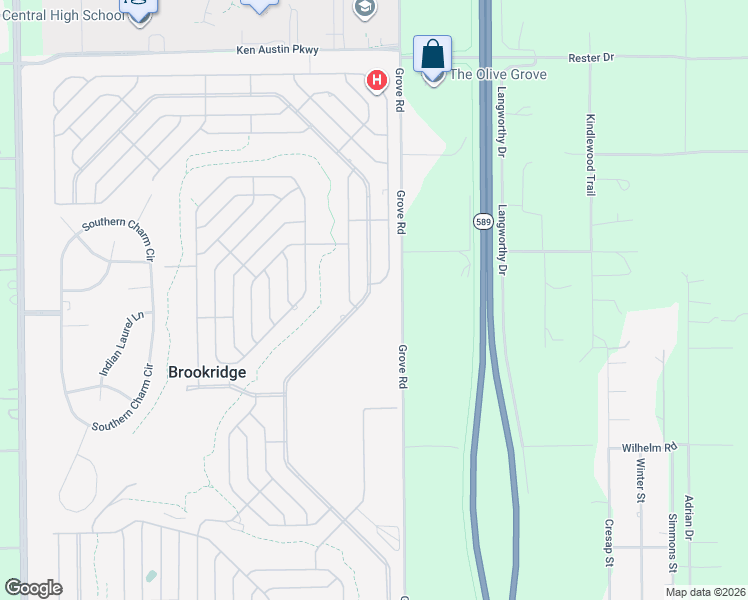map of restaurants, bars, coffee shops, grocery stores, and more near 15552 Brookridge Boulevard in Brooksville