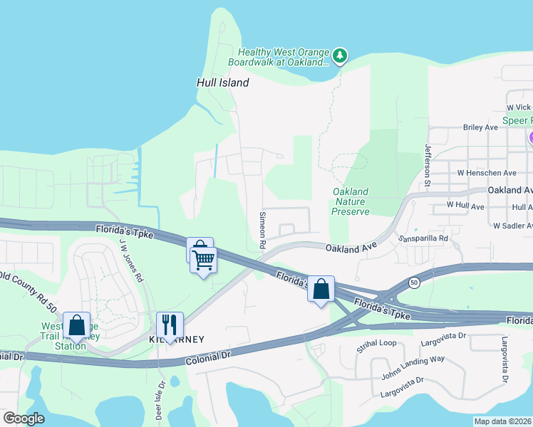 map of restaurants, bars, coffee shops, grocery stores, and more near 1270 Stationside Drive in Oakland