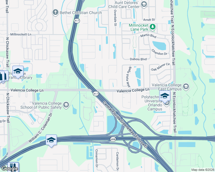 map of restaurants, bars, coffee shops, grocery stores, and more near 701 McLean Court in Orlando