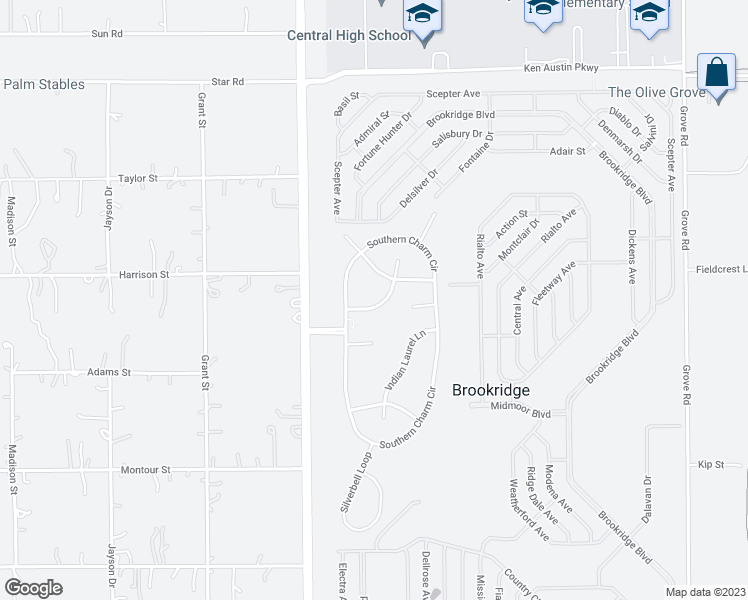 map of restaurants, bars, coffee shops, grocery stores, and more near 8531 Pinetop Ridge Lane in Brooksville