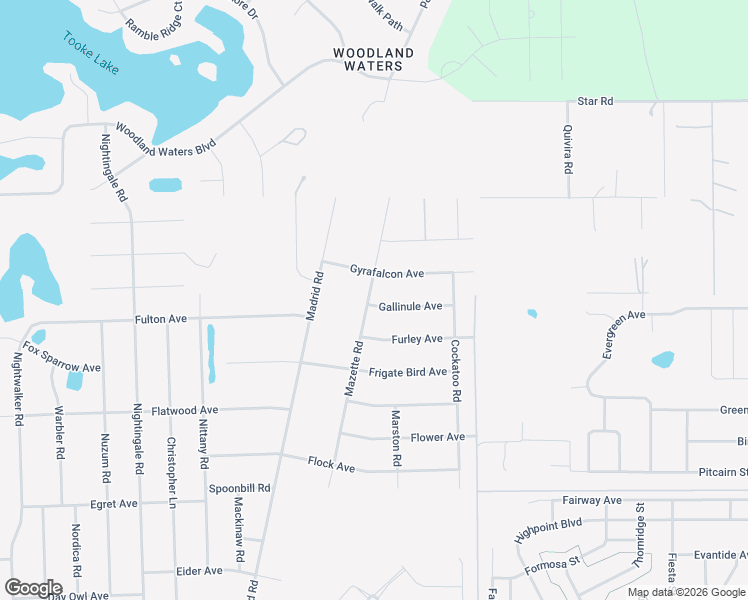 map of restaurants, bars, coffee shops, grocery stores, and more near 11237 Gallinule Avenue in Spring Hill