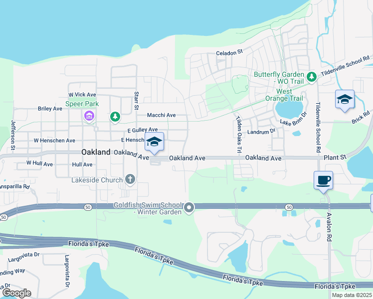 map of restaurants, bars, coffee shops, grocery stores, and more near 3 Winters Landing Drive in Oakland