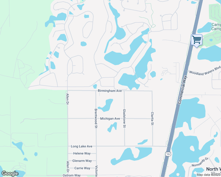 map of restaurants, bars, coffee shops, grocery stores, and more near 9094 Wade Street in Brooksville