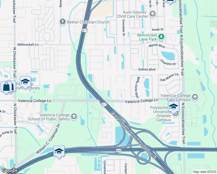 map of restaurants, bars, coffee shops, grocery stores, and more near 874 Grassy Island Ln in Orlando