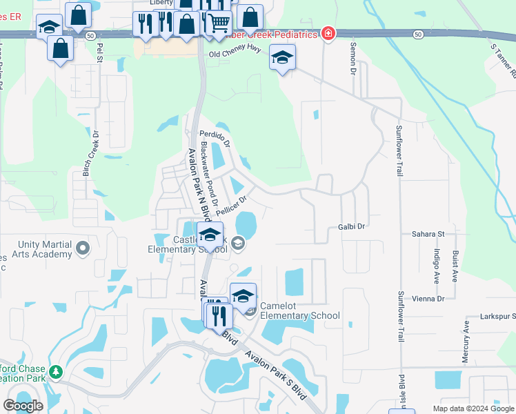 map of restaurants, bars, coffee shops, grocery stores, and more near 1244 Alapaha Lane in Orlando