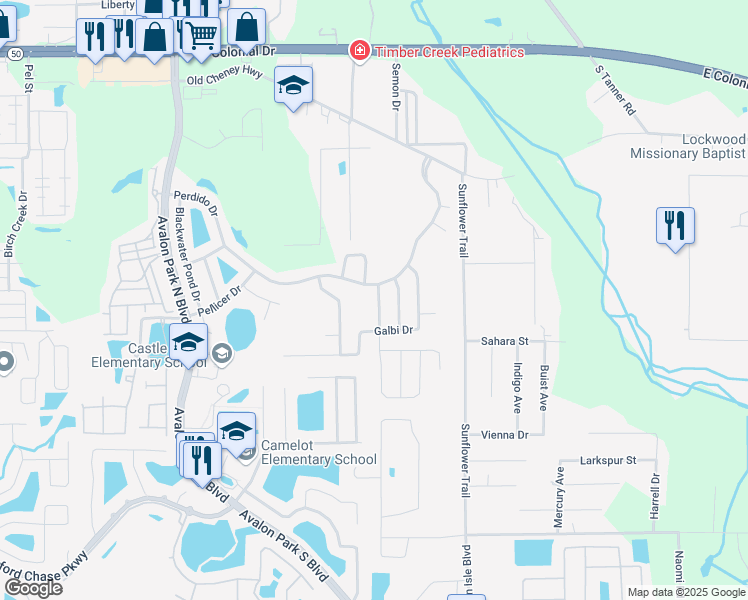 map of restaurants, bars, coffee shops, grocery stores, and more near 1370 Maumee Street in Orlando