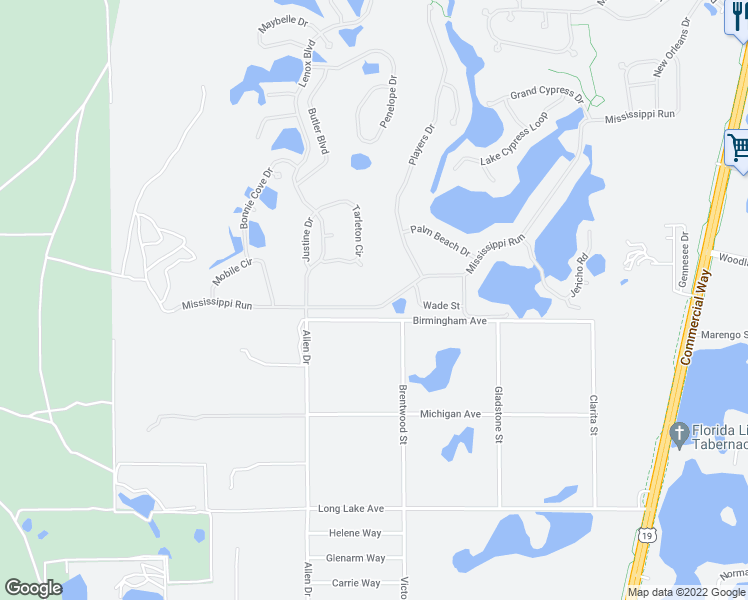 map of restaurants, bars, coffee shops, grocery stores, and more near 8869 Mississippi Run in Weeki Wachee