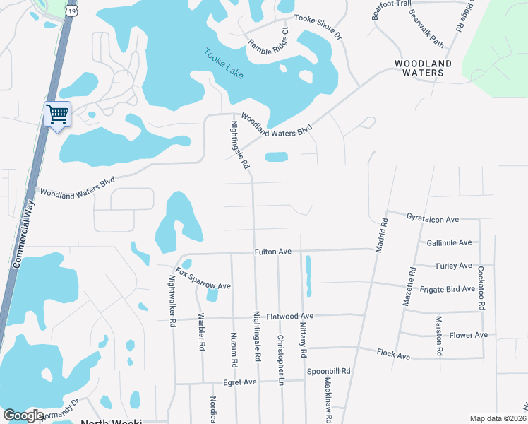 map of restaurants, bars, coffee shops, grocery stores, and more near 10451 Gypsy Avenue in Spring Hill