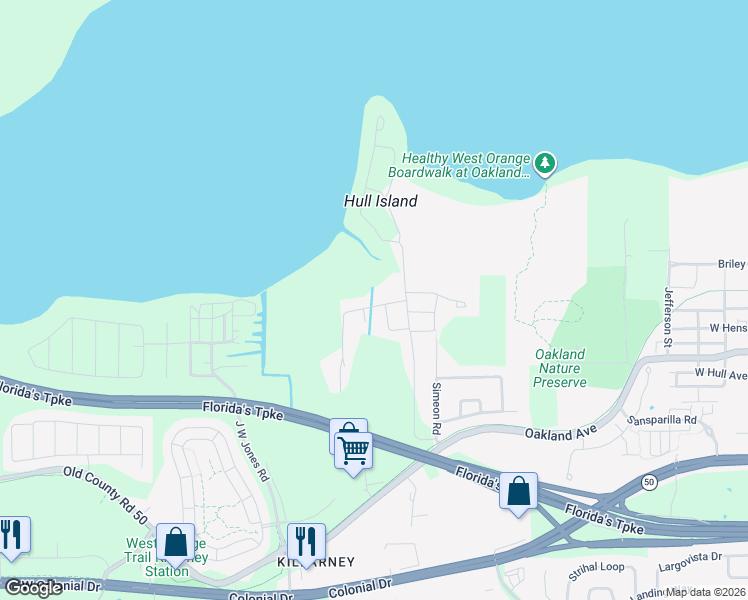 map of restaurants, bars, coffee shops, grocery stores, and more near 2139 Bay Line Road in Oakland