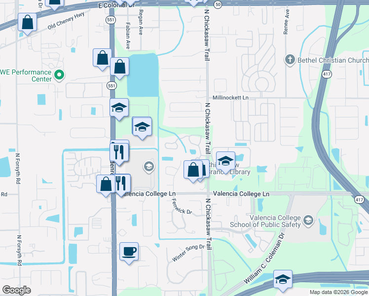 map of restaurants, bars, coffee shops, grocery stores, and more near 7937 Sloop Place in Orlando