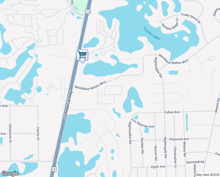 map of restaurants, bars, coffee shops, grocery stores, and more near 10187 Ridge Top Loop in Spring Hill